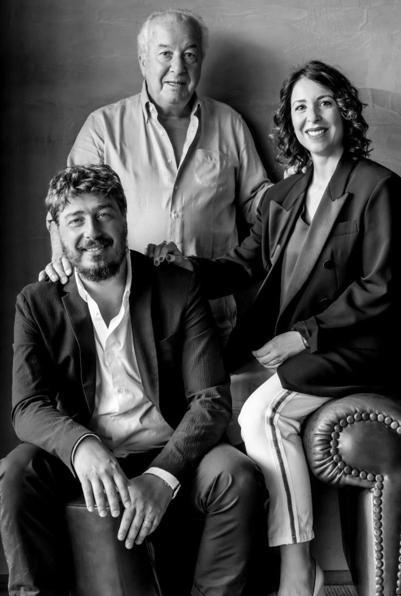 The Morelli family, founders of Pellemoda, representing a legacy of Italian leather craftsmanship